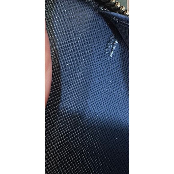 Auth Prada Blue Saffiano Leather Organizer Wallet Large - Picture 15 of 16